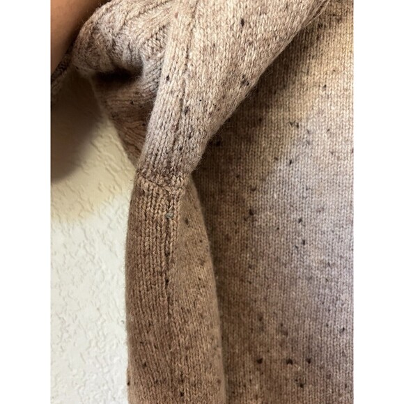 H&M Knitted Chunky Grandpa Cable Knit Sweater Cardigan Beige Size M Wool Blend - Picture 4 of 8